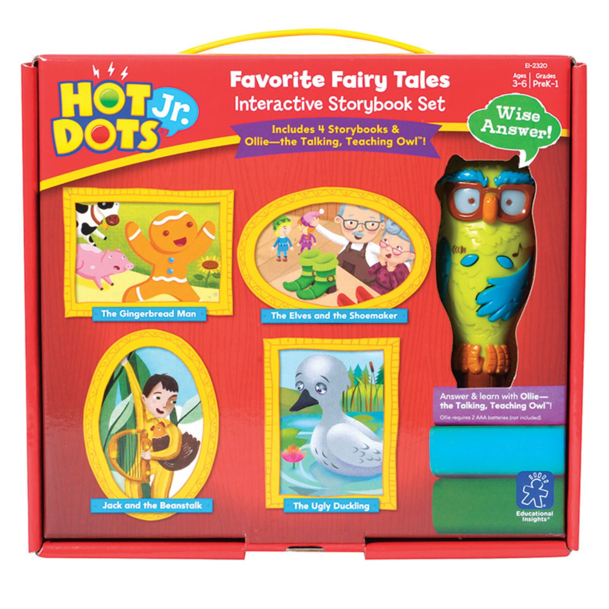 Educational Insights Hot Dots Jr The Talking Ages 3+ Compatible with All Hot Dots Sets Teaching Owl Pen Interactive Learning Ollie