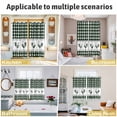 thumbnail image 5 of Farmhouse Green Plaid Kitchen Curtains Window Panels, Vintage Country Cock Checkered Insulated Window Treatment Curtain, Grommet Curtains for Bedroom/Living Room/Bathroom, 2 Piece 27.5"Wx39"L, 5 of 8