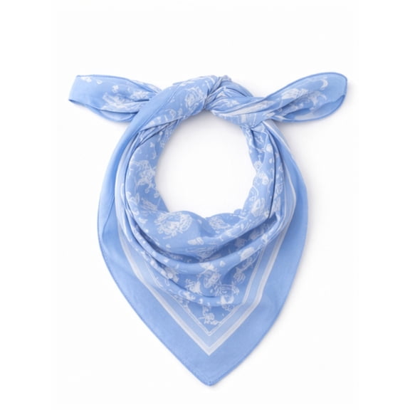 Time and Tru Women's Americana Bandana, Polished Blue