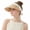 1pack-beige-ribbon, variant on Women’s Straw Sun Visor Hat, Wide Brim Ponytail Beach Hat, Foldable Floppy Summer Hat