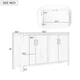 thumbnail image 3 of Farmhouse Style 4-Door Cabinet with Natural Finish, A Rustic Accent for Entryways or Small Spaces, 3 of 9