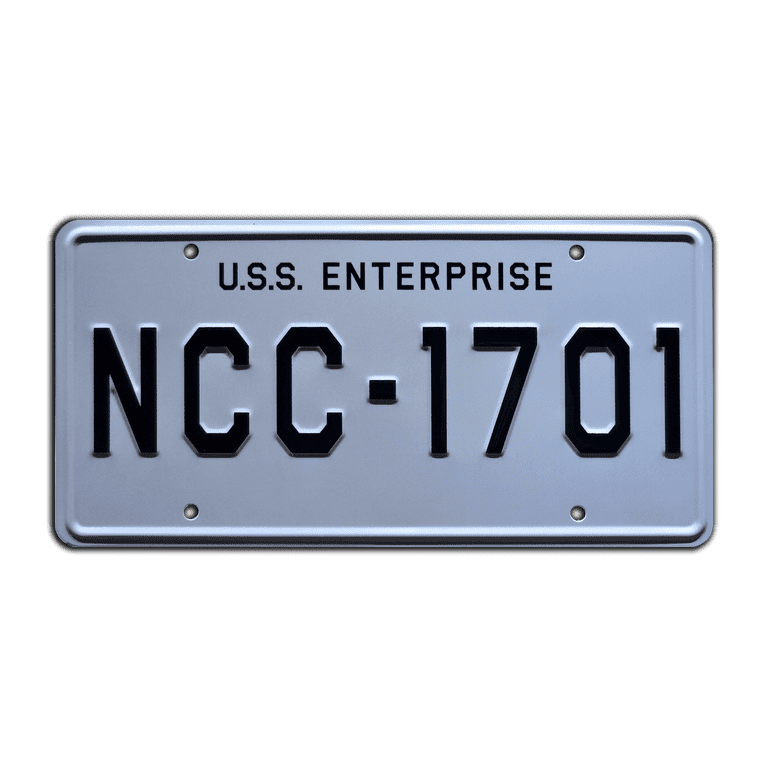 Star Trek + Heroes | NCC 1701 | Metal Stamped License Plates