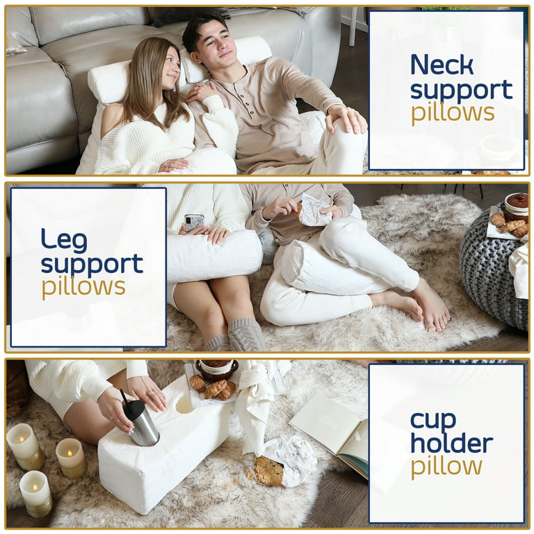 Nestl Double Reading Pillow, Double Back Pillow, Backrest Pillows