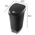 thumbnail image 6 of Sterilite 10739002 12.6 Gallon Locking StepOn Wastebasket, Black, 2-Pack, 6 of 6
