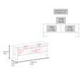 thumbnail image 5 of 65" TV Stand with Open Storage, Walnut Stained Design, Stylish & Functional Living Space Decor, 5 of 7