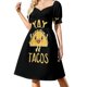 thumbnail image 1 of YAY Tacos Feliz Lindo Divertido Taco Vestido de Manga Corta Ropa de mujer vestidos para mujer 2025 vestidos de fiesta mujer Vestido, 1 of 7