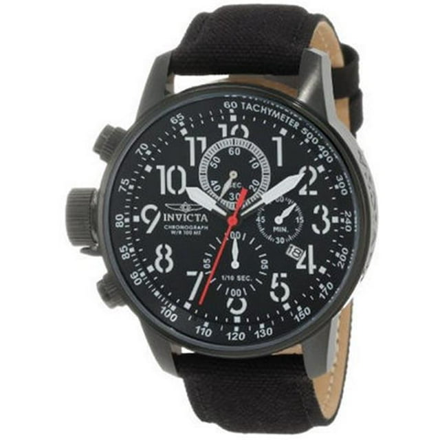 Invicta Force Lefty Black Dial Quartz Chrono Black Rifle Watch