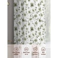 thumbnail image 5 of Sage Green Spring Floral Sheer Curtains 72 Inch Length 2 Panels Set, Summer Botanical Elegant Voile Window Treatment Rod Pocket Curtains Sheers Drapes for Bedroom/Living Room/Kitchen 52"x72"x2, 5 of 7