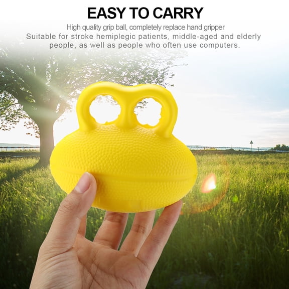 Tebru Finger Stress Ball,Universal Hand function Trainer Finger Recovery Training Exercising Stress Grip Ball Yellow, Finger Trainer