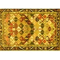 thumbnail image 1 of Ahgly Company Machine Washable Indoor Rectangle Persian Yellow Traditional Area Rugs, 8' x 12', 1 of 4