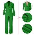 thumbnail image 6 of NMMUED Womens Suits Womens Suits 2 Piece Set Business Womens Business Casual Clothing Blazer and Pants Set Women Womens Fall Clothes Sale, Light Green XXXXL, 6 of 7