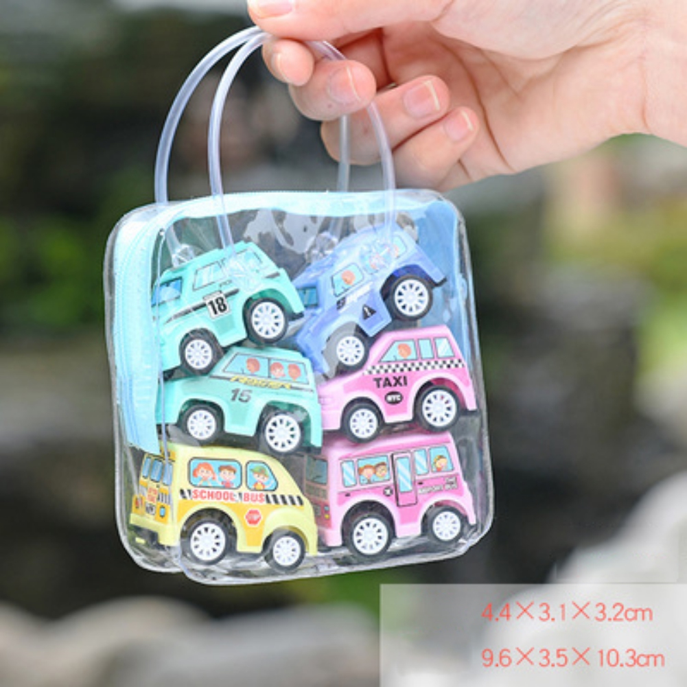 Pull Back Vehicles,6 Pack Friction Powered Pull Back Car Toys, Vehicles