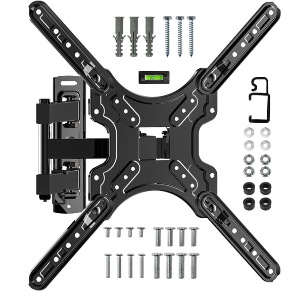 Nextation TV Wall Mount Full Motion for 20–56" Flat & Curved TVs, Tilt & Swivel Articulating Arms, Max VESA 400 x 400mm, 77 lb Capacity, Ideal for Living Room, Bedroom & Office