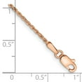 thumbnail image 2 of Primal Gold 14 Karat Rose Gold 1.5mm Diamond-cut Machine-made Rope Chain Anklet, 2 of 2