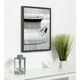 thumbnail image 5 of Kate and Laurel Sylvie Milk Can Rural Scene Black and White Photograph Framed Canvas Wall Art by Jami Skarda, 18x24 Dark Gray, 5 of 5