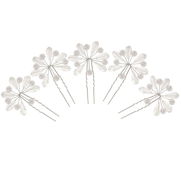 Horquilla para el cabello,pinzas de pelo,novia de la boda,el pasador tenedor de la flor,perlas de imitación, de honor de la boda de novia, de flores Salvador Horquilla para el cabello