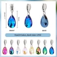 thumbnail image 2 of 32pcs Teardrop Glass Charms 8 Colors Faceted Waterdrops Charms Crystal Teardrop Pendants Drop Dangle Charm with Large Hole Bail Hanger for Jewelry Necklace Bracelet Making, 2 of 6