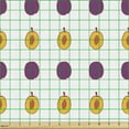 thumbnail image 2 of Fruits Fabric by the Yard Upholstery, Exotic Eat Plum Slices Summer Juicy Organic Snacks Graphic Art, Decorative Fabric for DIY and Home Accents, Purple and Apricot by Ambesonne, 2 of 5