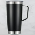 thumbnail image 2 of 304 stainless steel vacuum insulated car mug with handle and lid, double-walled coffee cup, suitable for home, outdoor, and office use, holiday gift, 20 oz/590 ml capacity., 2 of 24