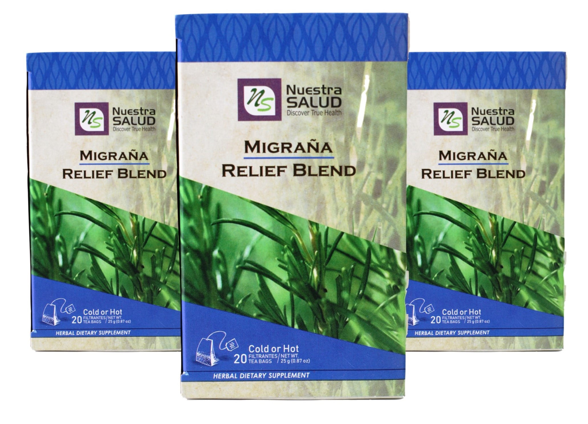 Migraine Tea Relief Blend Tea Migraña Te Value Pack (60 Tea Bags