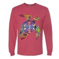 thumbnail image 2 of Colorful Rainbow Paint Love Streetwear Mens Long Sleeve Shirt, Vintage Heather Red, X-Large, 2 of 3