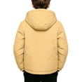 thumbnail image 3 of WAVSUF Boys Fleece Ski Jacket, Soft Warm Multiple Pockets Long Sleeve Winter Snow Hiking Hooded Coat Yellow 7-8, 3 of 3