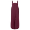 thumbnail image 5 of Womens Cotton Linen Adjustable Casual Summer Bib Overalls Jumpsuits with Pockets Purple 4XL, 5 of 5