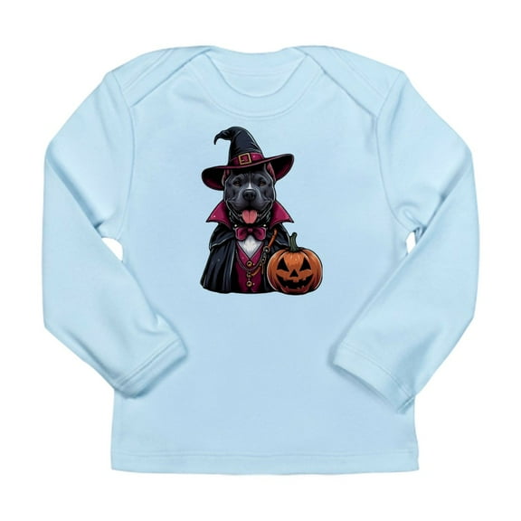 CafePress - Costumed Pitbull Halloween Long Sleeve Infant T Shirt - Long Sleeve Infant T-Shirt