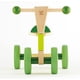 thumbnail image 4 of Hape Scoot Around Ride On Wood Bike | Award Winning Four Wheeled Wooden Push Balance Bike Toy for Toddlers with Rubberized Wheels, Bright Green L: 20.5, W: 12.8, H: 15.1 inch, 4 of 5