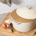 thumbnail image 3 of Martha Stewart Everyday Eastwick 4-Quart Linen Enamel Cast Iron Dutch Oven, 3 of 10