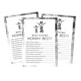 thumbnail image 1 of Inkdotpot Giraffe Jungle Animals Who Knows Mommy BestBaby Shower GameCards FunActivity Cards Set Of 50Party Theme, 1 of 5