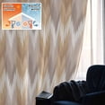 thumbnail image 5 of Brown Grey Geometric Blackout Curtains for Bedroom/Living Room, Pinch Pleated Black Out Curtains, Southwest Ethnic Country Room Darkening Window Drapes with Hooks 2 Panels, 39"x70", 5 of 8