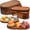 Acacia Wood, variant on 12 Pcs Wood Serving Trays 10 and 12 Inch Charcuterie Boards Oval Wooden Plates Serving Platter Cheese Dinner Plates Bulk for Dessert Snack Bread Fruit Appetizer Dishes