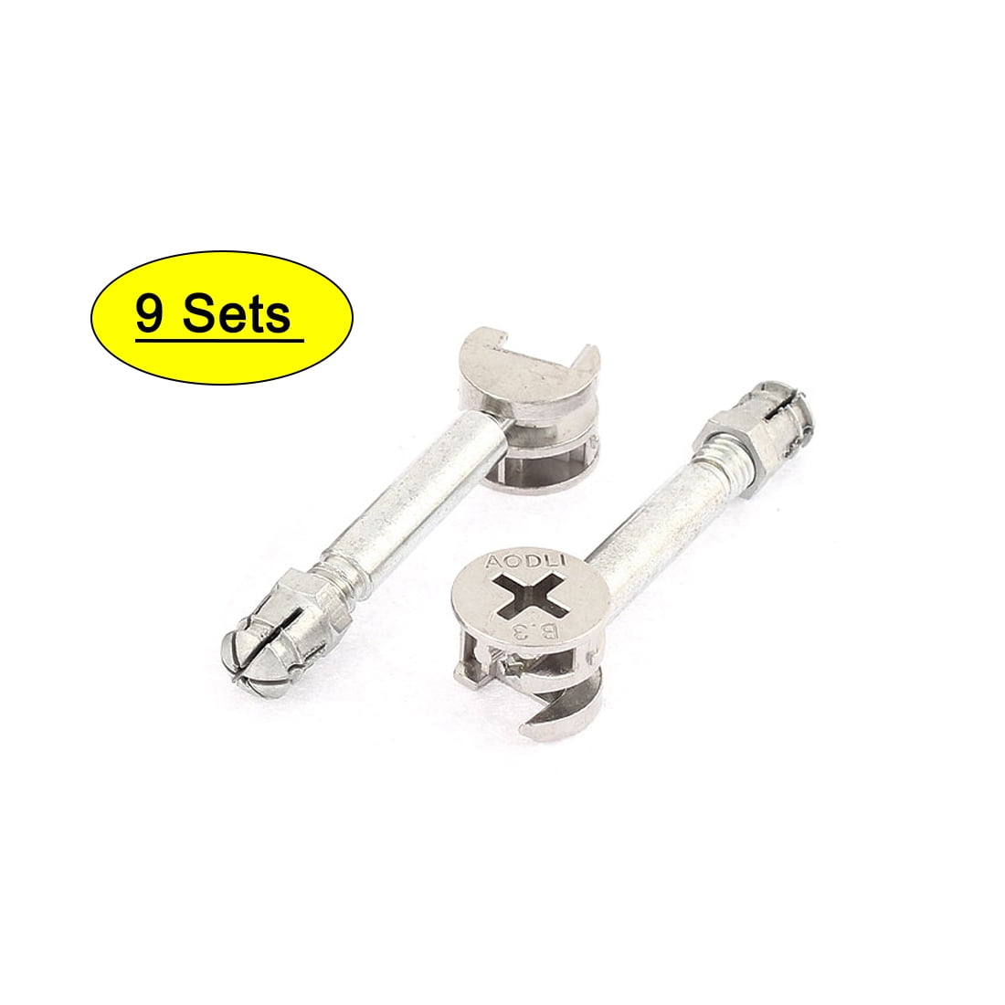 Uxcell a16071200ux0175 Furniture Cabinet Fixing Screw Locking Cam Bolt Pre-Inserted Nut Fitting 15mm Dia 20 Sets