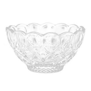 Trifle Taster Embossed Design Glass Bowl Set Ice Cream Serving