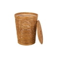 thumbnail image 6 of Kouboo Cambria Rattan Laundry Mesh Hamper with Liner, Laundry Hamper with Lid For Clothes, Handwoven Storage Basket, Honey Brown, 6 of 6