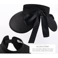 thumbnail image 3 of Sun Visors for Women Wide Brim Straw Hat Ponytail Open Top Packable Sun Hat Women Foldable Beach Hats for Women Summer Travel UV Protection, 3 of 16