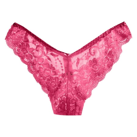 Bigersell Thermal Underwear for Women Clearance Womens Panties Cotton Bikini Panty Style P-1116 Polyester Cheeky Panties Plus Size Thongs Ladies Briefs High Waist Women s Panties Hot Pink XL