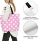 thumbnail image 3 of Disketp Pink And White Polka Dot Bolsa Tote Estampada para Mujer, Bolso de Hombro y de Mano para Compras y Viajes, 3 of 8