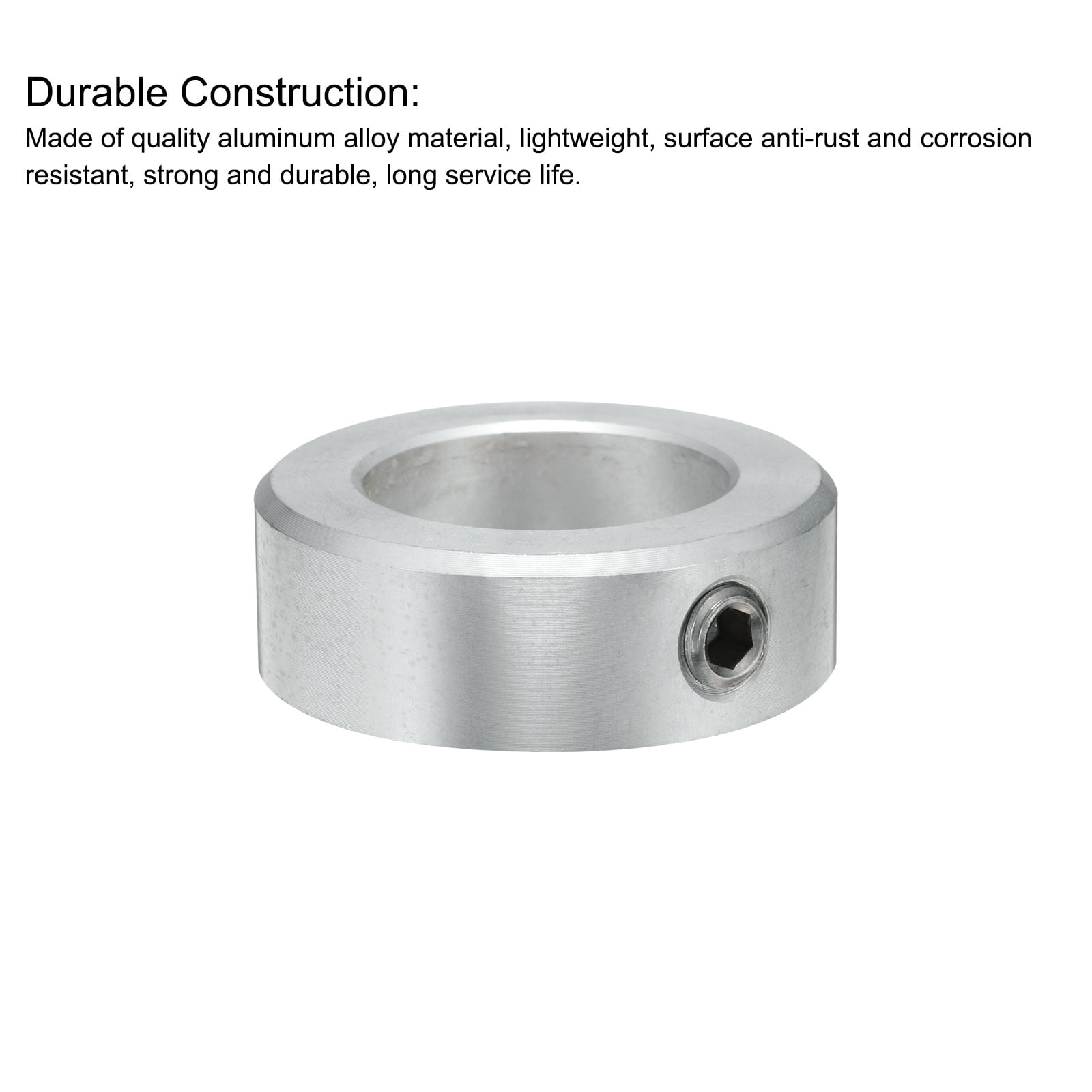4 Packs Set Screw Collars 1-1/4" Bore, Aluminum Shaft Collars, 2" OD and 11/16" Thickness, Set Screw Clamp Collar