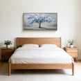 thumbnail image 3 of TOARTi Tree of Life Framed Canvas Wall Art Modern Abstract Blue Tree Painting Artwork for Living Room Bedroom Office 20x40 Inch, 3 of 11