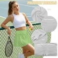 thumbnail image 7 of Uorisango Green Polka Dots Women's Athletic Skorts with Pockets Size S Stylish Women's Active Performance Skort Relaxed Daily Wear for Running Casual, 7 of 7