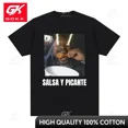 thumbnail image 1 of Camiseta de algodón con patrón de Ohio "Salsa Y Picante" camisetas divertidas de manga corta a la moda para hombres y mujeres camisetas informales, 1 of 7