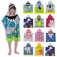 thumbnail image 1 of Kids Bathrobe Hooded Beach Swimming Towel Quick Dry Bath Towel Girls Boys, 1 of 3