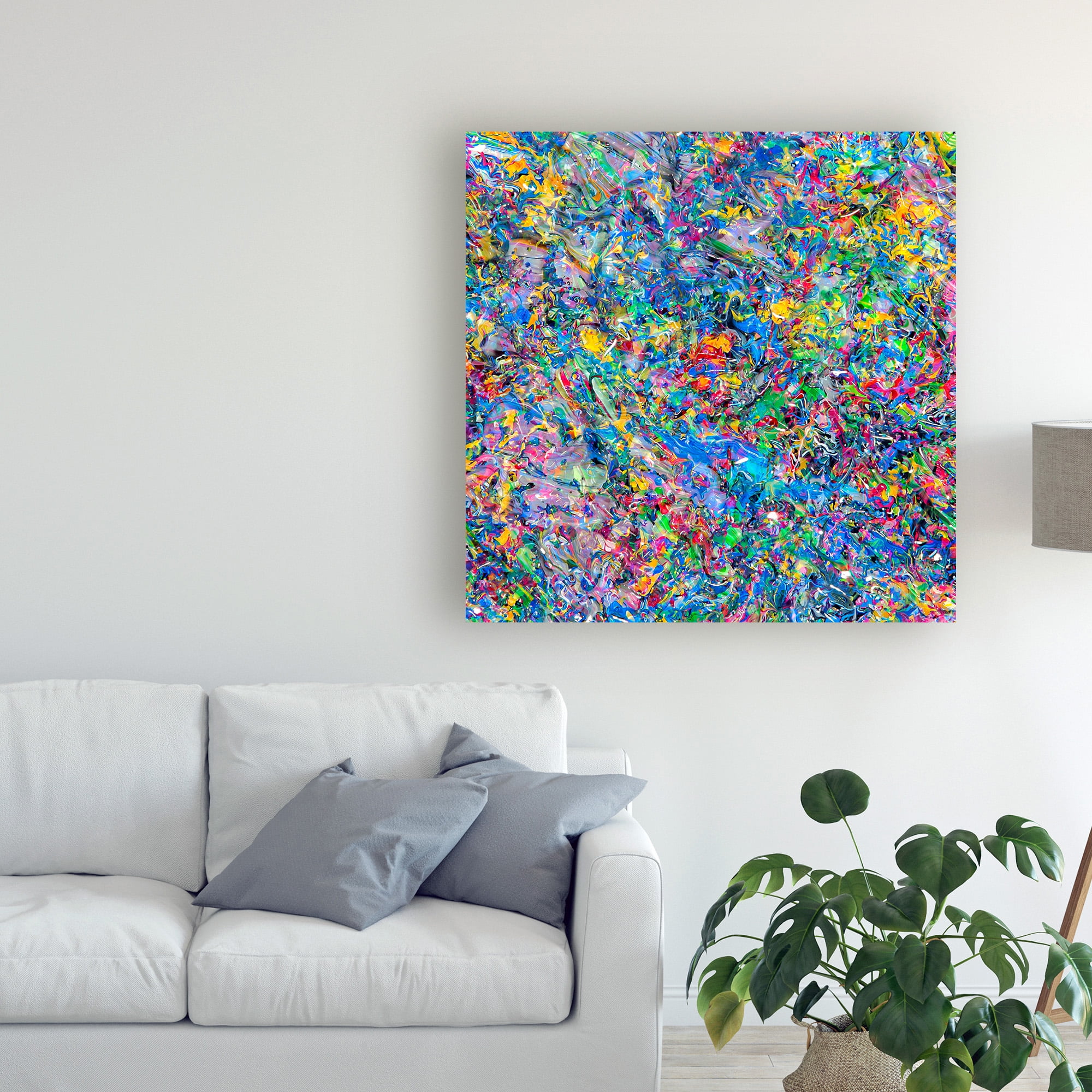 Trademark Fine Art 'Abstract Splatters Lovejoy 2' Canvas Art by Mark Lovejoy