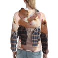 thumbnail image 7 of Lsque Cute Mouse In Glasses Pattern Casual Women's Hoodie,Hooded Sweatshirt with Kangaroo Pocket,Pullover Hoodie with Eye-catching Drawstrings-XX-Large, 7 of 7
