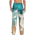 thumbnail image 7 of Salouo Ocean Wave Crash Print Pajama Pants for Men, Lounge Pants Elastic Waistband Casual Men's sleepwear Loungewear Sleep Pajama Pant -X-Large, 7 of 7