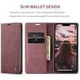 thumbnail image 3 of ELEHOLD Luxury Leather Wallet Case for iPhone 15 Plus with Card Slots Money Pocket Kickstand Function Magnetic Closure Shockproof Anti-Scratch Purse Case for iPhone 15 Plus 6.7",Winered, 3 of 11