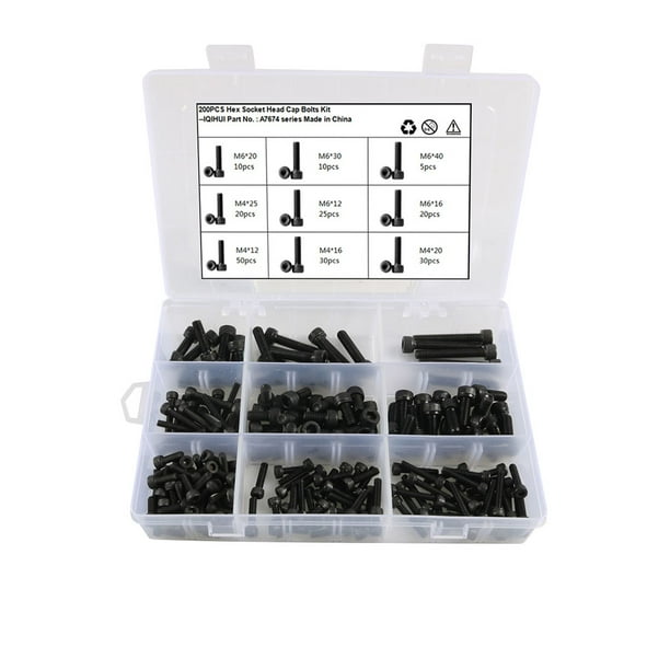 Riwesomey 200 unids/set Universal Boat 9 tipos de pernos caja de almacenamiento surtido tornillos sujetadores automotrices accesorios repuestos Vehículos, repuestos y accesorios Mis