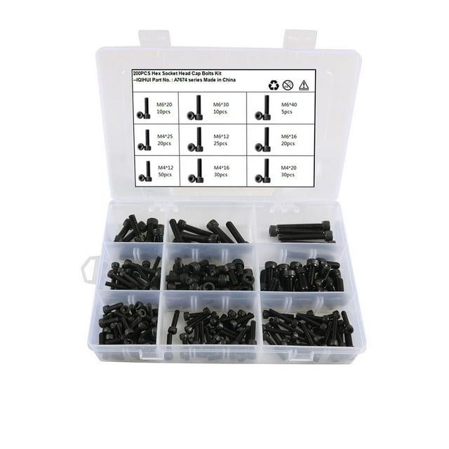 Sidaley 200 unids/set barco Universal 9 tipos de pernos tornillos hexagonales sujetadores de automóviles automotrices accesorios repuestos Vehículos, repuestos y accesorios Mis